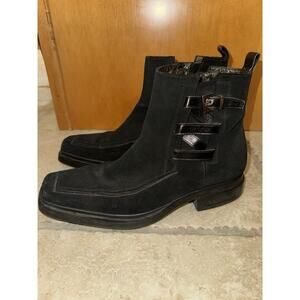 Cesare Paciotti Mens Chelsea Style Black Suede Boots - Size 6